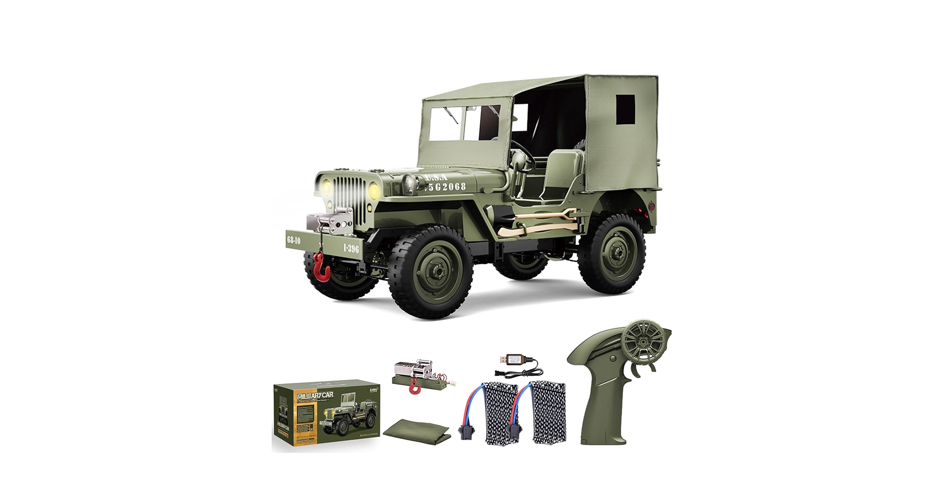 【プロペラシャフト付き】JEEP Military 1/10 RTR ジープ プロペラシャフト付き】JEEP Military 1/10 RTR ジープ
